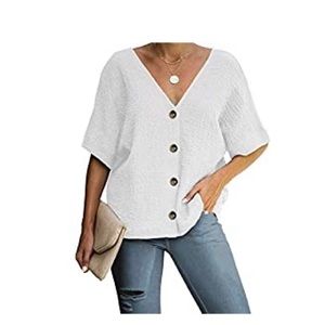 White Button Blouse